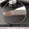 Flat High Transparency Sapphire Glass Thickness 1.0/1.2/1.5/2.0/2.5/3.0mm Diameter 24mm-41mm Circular Crystal Glass Watch Parts 7