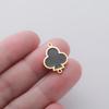 Cazador Enamel Poker Cards Charms for Jewelry Making Stainless Steel Gold Color Spade Pendant for Necklace Bracelet Accessories