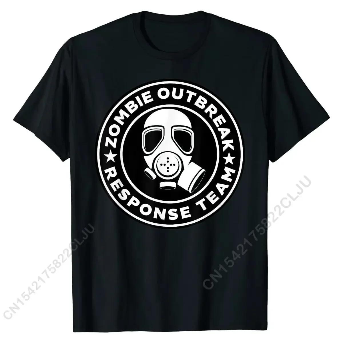 Zombie Outbreak Response Team Zombie Apocalypse Gas Mask TShirt Tshirts Popular Normal Men Cotton T Shirt Custom 4XL