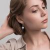 Heart Dangle Earrings Imitation Ceramic Pearls Dangle Earrings Asymmetric Earrings  Women