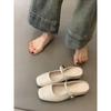 French platform silver bag head half slippers women's 2025 new muller shoes single shoes Mary Jane