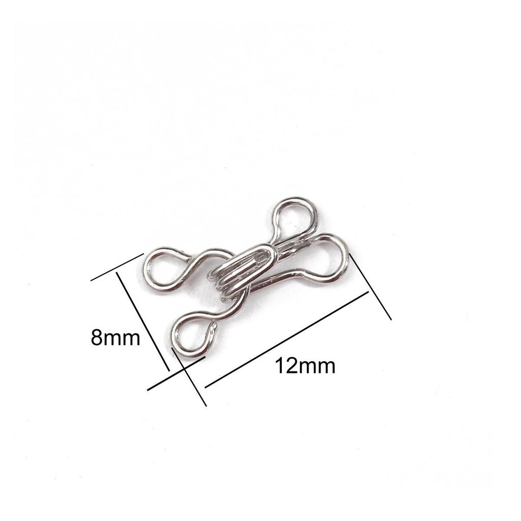24pairs Metal Stealth Hook Buttons Coat Buckle Invisible Dark Buckle Clothing Hidden Hook Button For Garment Sewing Accessories