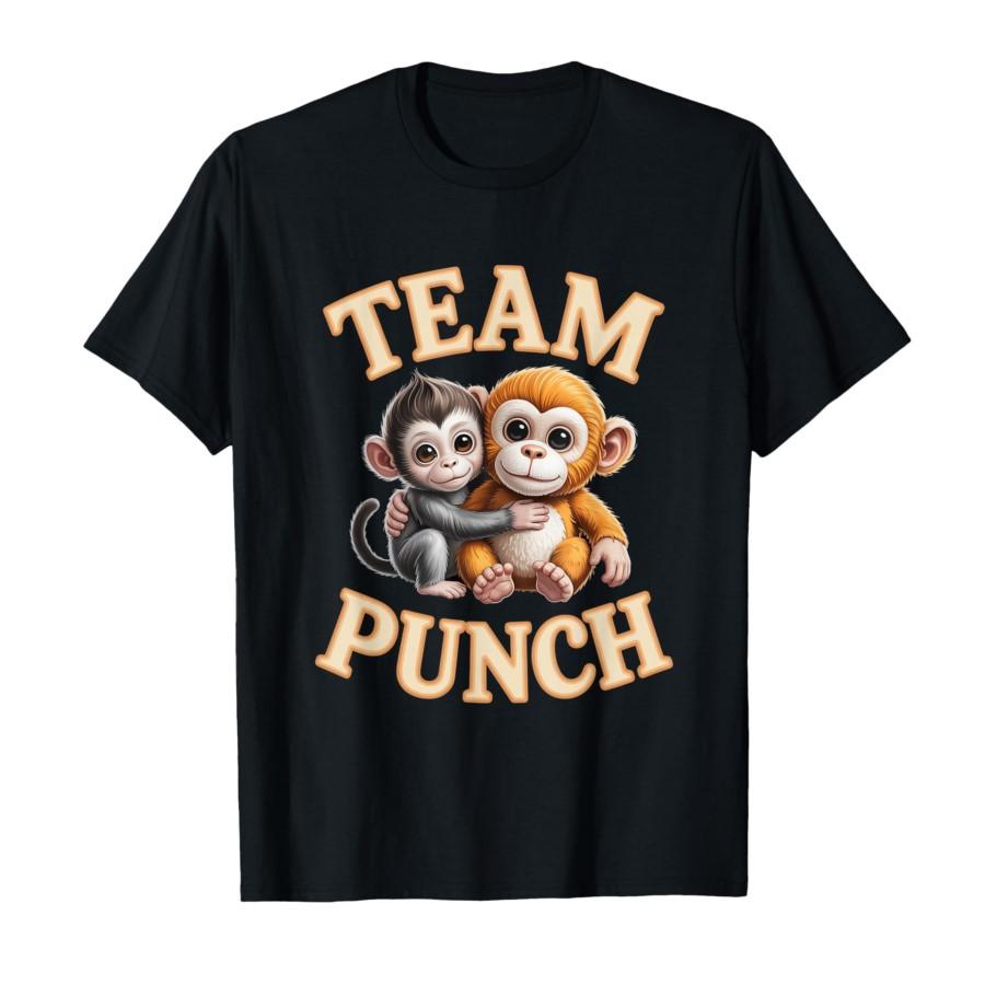 

Punch The Monkey, Cute Ape, Team Punch T-shirt For Men Women 100% Cotton T Shirts Short Sleeve Tops 0306-1 - Men s Summer Cot... 5XL різнокольоровий