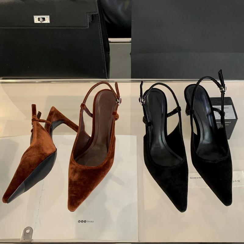 Eilyken 2025 Spring Pointed Toe Women Pumps Sexy Thin High Heels Sandals Elegant Banquet Female Mule Shoes