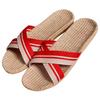 Uerkang new cross home cool slippers home indoor non-slip linen slippers men's and women's non-slip soft slippers
