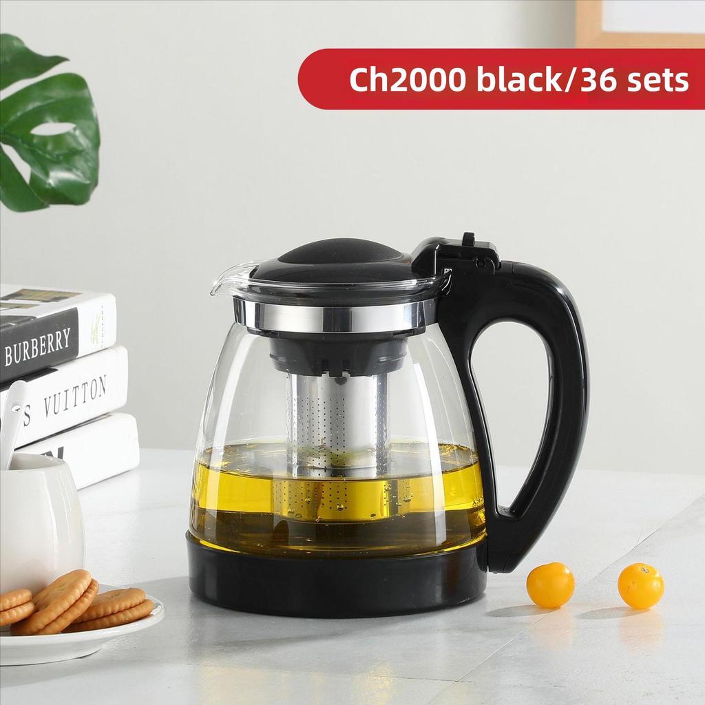 Large Capacity Heat-Resistant Glass Teapot with Filter for Kung Fu Tea