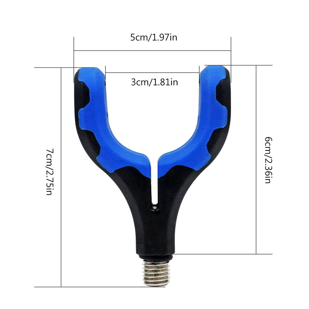 Fishing Rod Rest Head UShaped Bracket Head Fishing Grippers Rest Connects for Carp Fishing Rod Support Easily Install