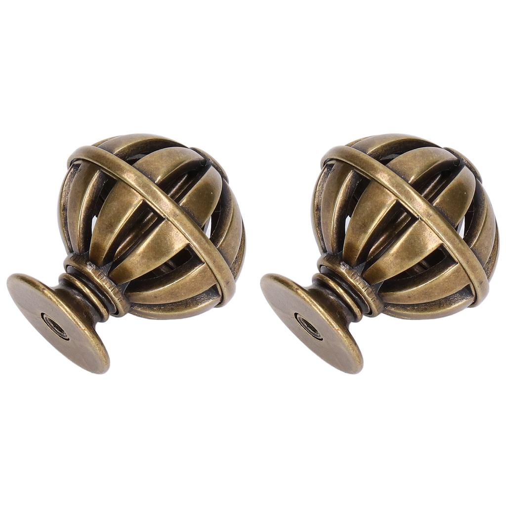 2Set Cabinet Knob Birdcage Hollow Closet Drawer Knob Zinc Alloy Wardrobe Knob for Home Decoration366 Birdcage Bronze