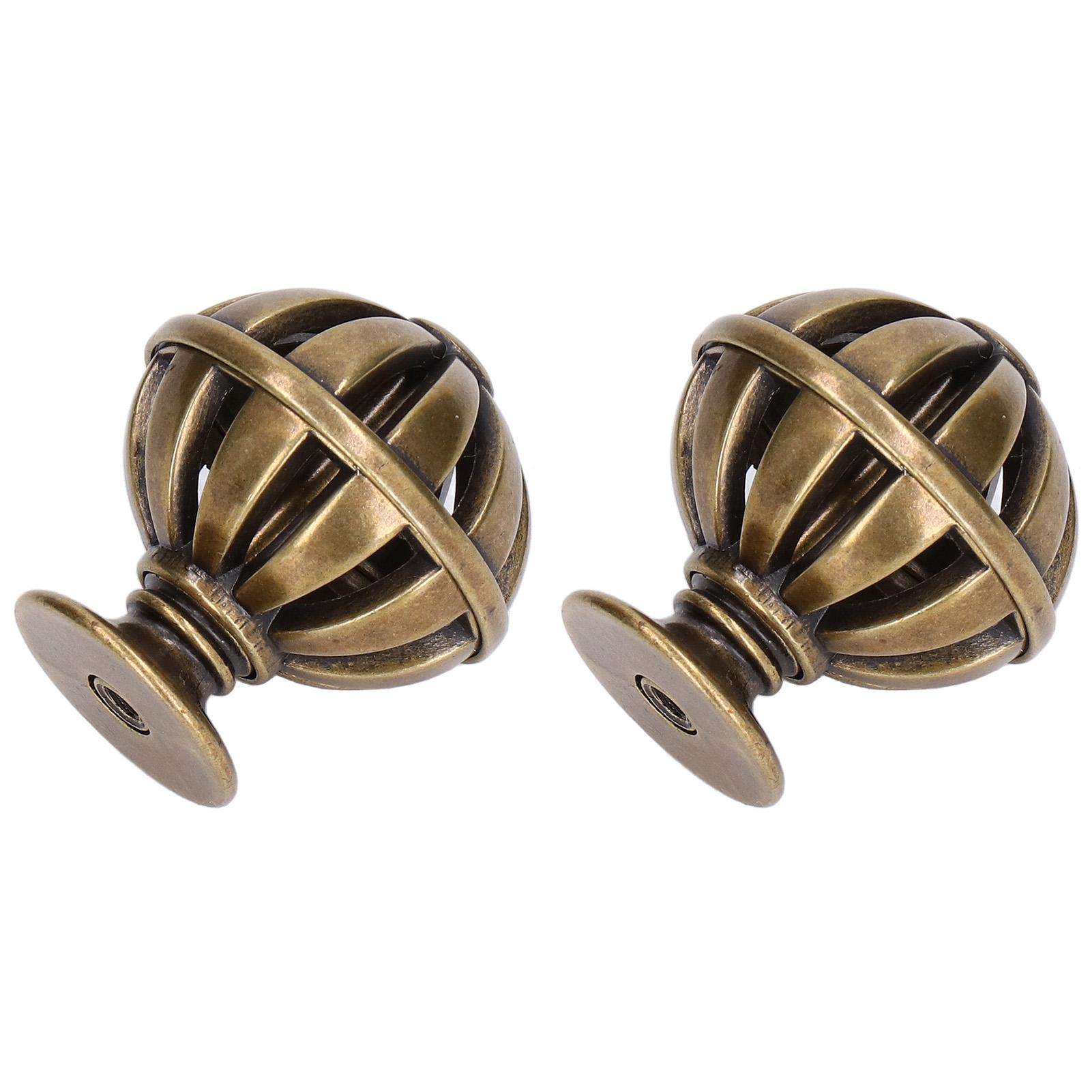 

2Set Cabinet Knob Birdcage Hollow Closet Drawer Knob Zinc Alloy Wardrobe Knob for Home Decoration366 Birdcage Bronze