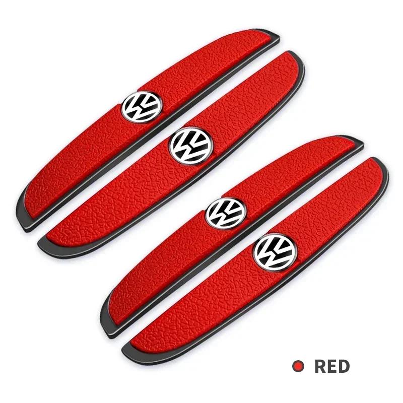 2026 Hot For Volkswagen VW 4pcs Rubber Anti Collision Strip Car Door Rearview Mirror Protector Stickers For Volkswagen VW Touran