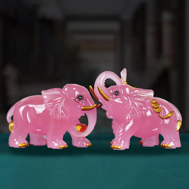 Resin Elephant Decorations Creative Chinese Style Home Room Decor Animal Statue Gifts Handmade Desktop Ornament