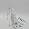 Scultura Geometrica Astratta Moderna di Lupo Statua in Plastica Stampata 3D Decorazione per Ufficio Uso Interno ed Esterno