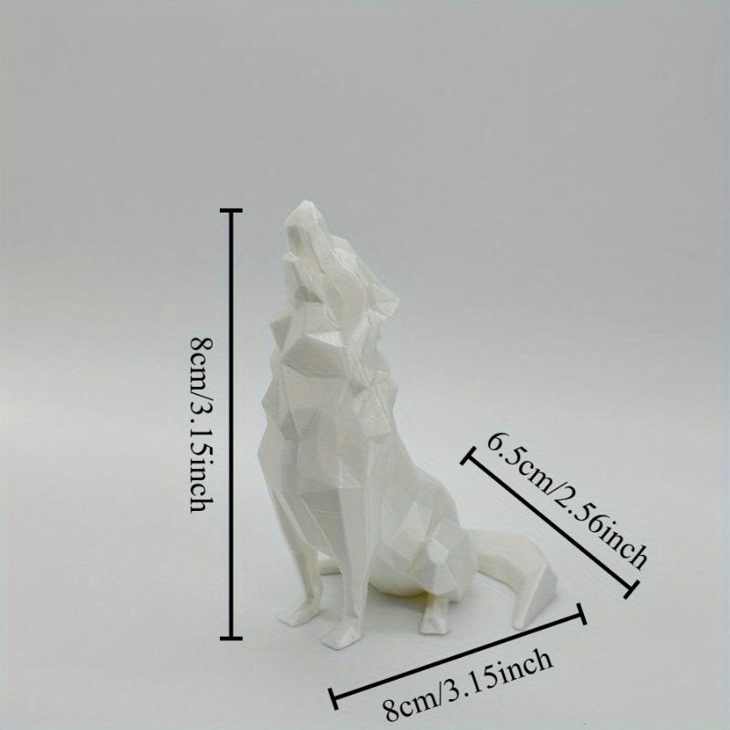 

Modern Abstract Geometric Wolf Sculpture 3D Printed Plastic Statue Office Decor Indoor & Outdoor Use
