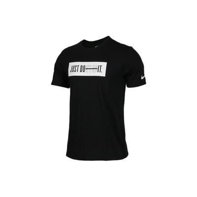 Round Neck Regular Fit Solid Color Embroidered Badge Short Sleeve T-Shirt Men T-Shirts Black 923543-010