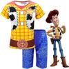 Adorable Toy Story 4 Kids Boys Woody Cosplay Short Sleeve T-shirt And Shorts Set