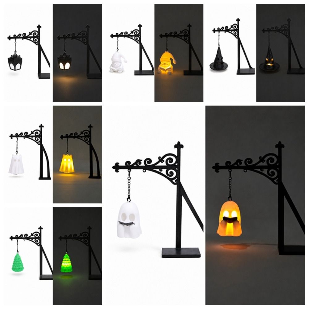 Warm LED Bookshelf Lighting Ghost Vintage Miniature Street Lamp New Book Nook Light Home Library