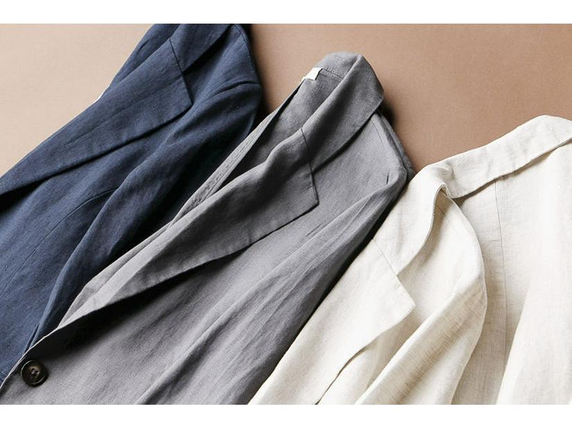 Women's Slimming One-Button Cotton Linen Blazer - Trendy Italian Style