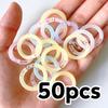 20/50pcs Colorful Loose-leaf Ring Assembly Binding Coil Plastic Detachable Punch Ring Buckle File Organization Office Accessorie