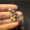 Brass Man Penis Pendant for Keychains Mini Male Genitalia Shaped Adult Toy Car Keyring Hanging Jewelry Funny Women Friends Gifts