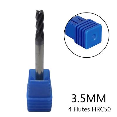 3.5mm HRC45 4Flute Tungsten Carbide End Mill Milling Cutter CNC Tool Part Useful
