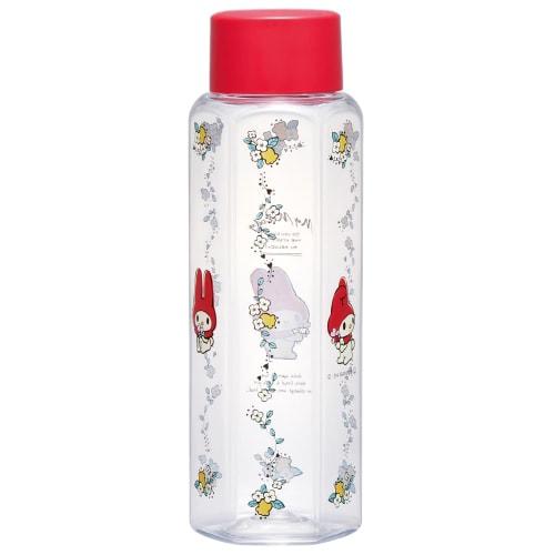 Skater Easy-to-Grip Hexagonal Plastic Water Bottle, 350ml, Blow-Drop, for Adults and Kids, Direct Drinking, Transparent, Lightweight, Children's Clear