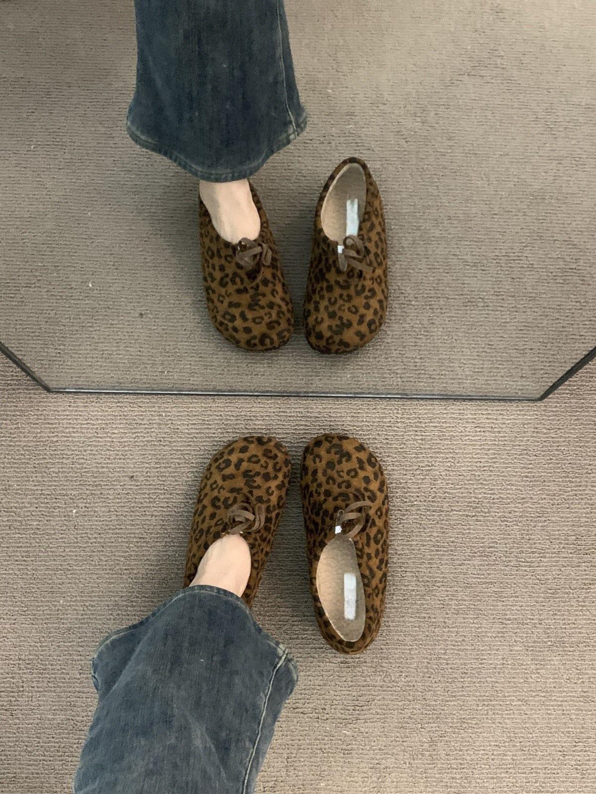 

Ретро туфли с круглым носком женские осенне-зимние новые туфли с большим носком женские туфли с плоской подошвой на одной педали повседневные туфли Doudou 40