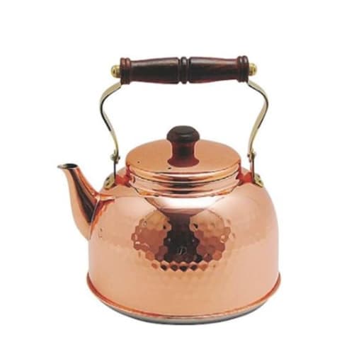 Shinkoukinzoku Kettle, IH/Gas Compatible, Pure Copper Hammered Kettle, Thermal Conductivity, Long Life Design Award Winning, Antibacterial, Fast Boili