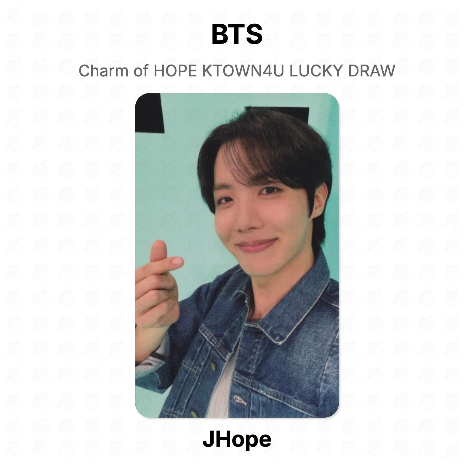 BTS Charm of HOPE KTOWN4U LUCKY DRAW Official Photocard J-Hope