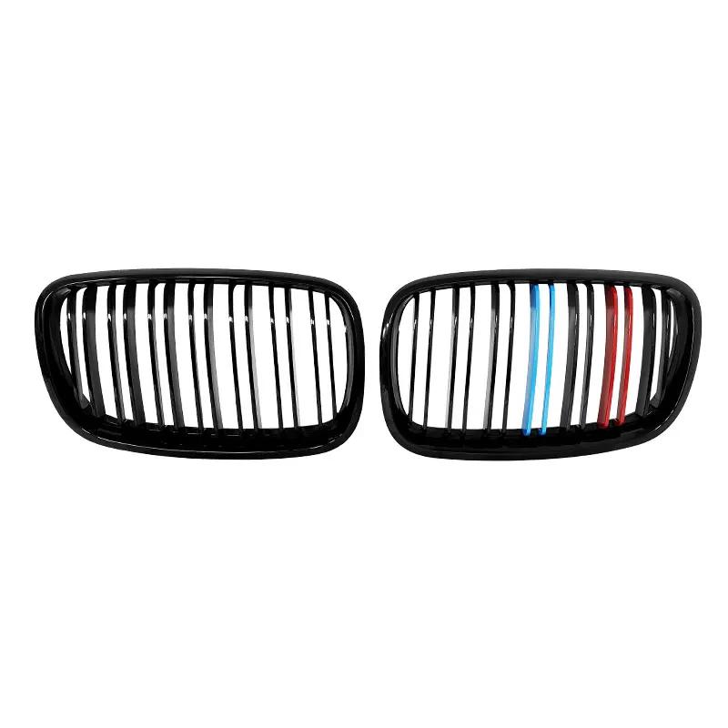 1 Pair Front GrillesFor BMW X5/X6 E70 E71 2008-2014 Gloss Matte Black Kidney Grill Carbon Fiber Replacement Front Bumper Grilles