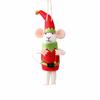 Christmas Wool Ornament Red and Green Hanging Decoration for Tree