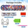 8 Pieces/set Mushroom House World Diamond Painted Coaster Set with Bracket DIY Coaster for Beginners and Adults, Art and Crafts Supplies Gift