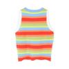 Dopamine Rainbow Striped Knit Sleeveless Vest - Korean Style Women's Summer Tank Top, Hong Kong Trendy Outerwear.