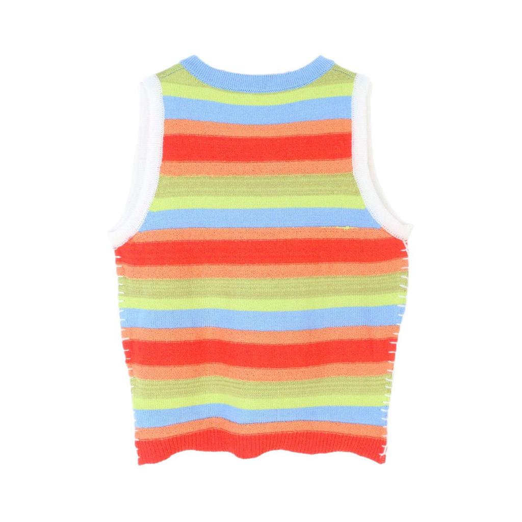 Dopamine Rainbow Striped Knit Sleeveless Vest - Korean Style Women's Summer Tank Top, Hong Kong Trendy Outerwear.