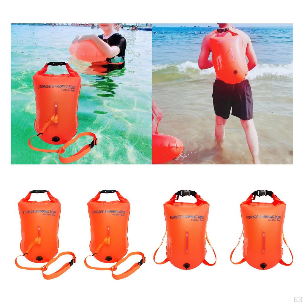 Schwimmboje Schwimmer und Drybag Gut sichtbar für Triathleten Rafting Rettungsschwimmer