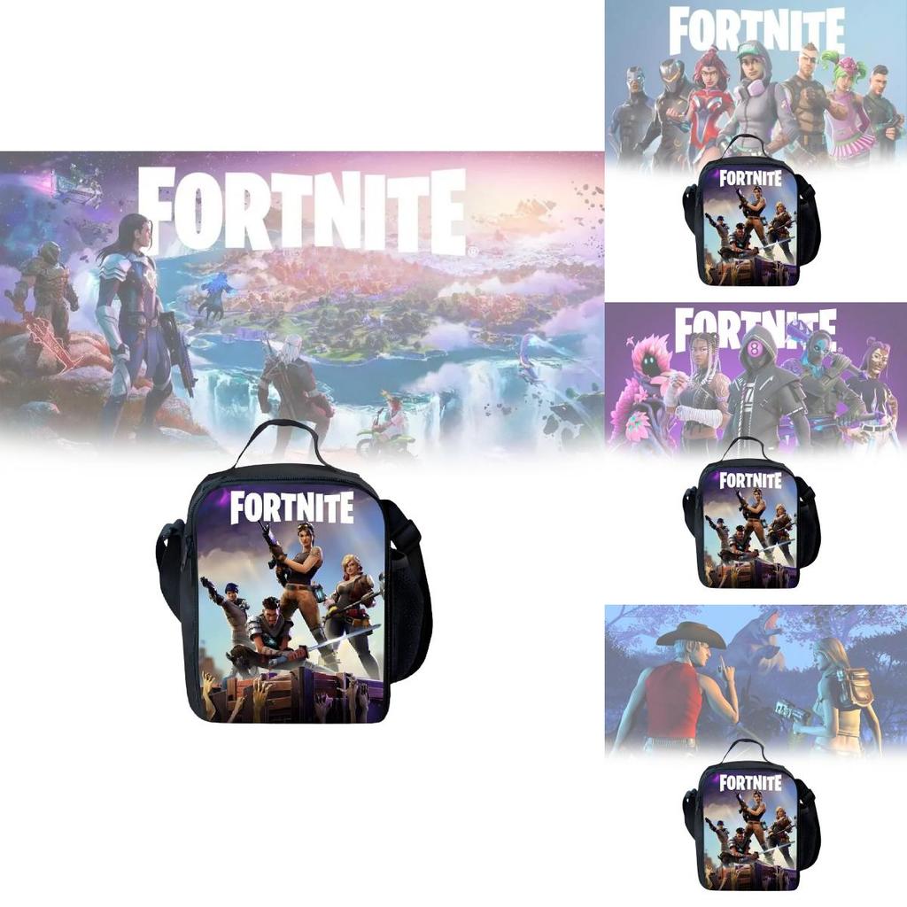 Fortnite Kreslená svačinová taška pro děti s prodyšnou oxfordskou tkaninou pro každodenní použití