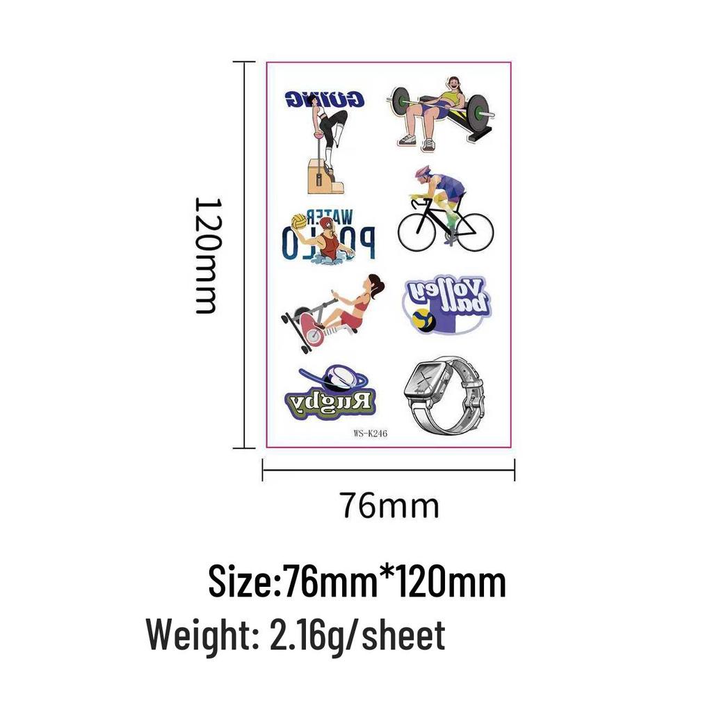 Luminous Waterproof Sport Tattoo Stickers for Night Workouts – Temporary Glow Arm & Face Stickers