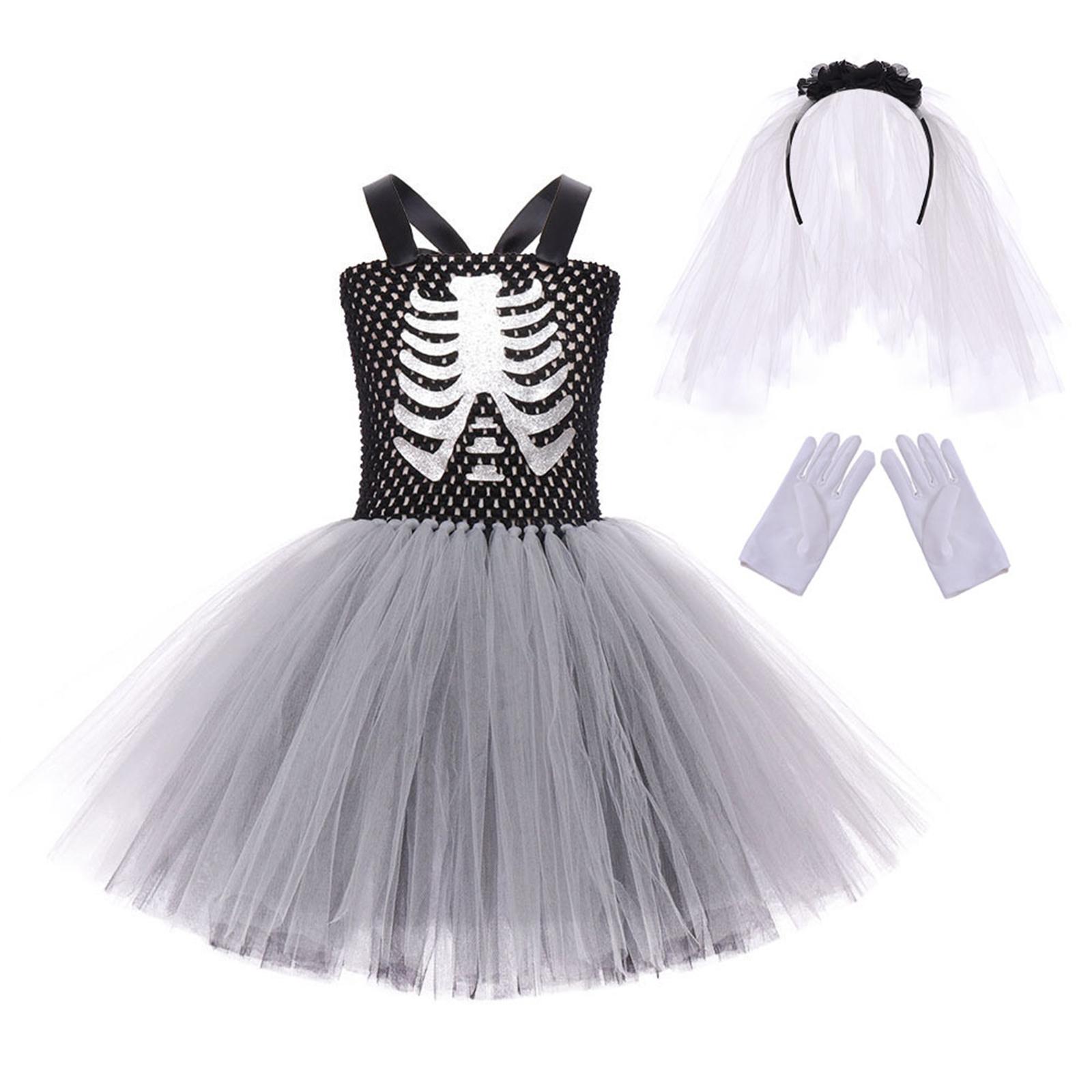 Kids Halloween Witch and Costume Set for Dress Up and Party L