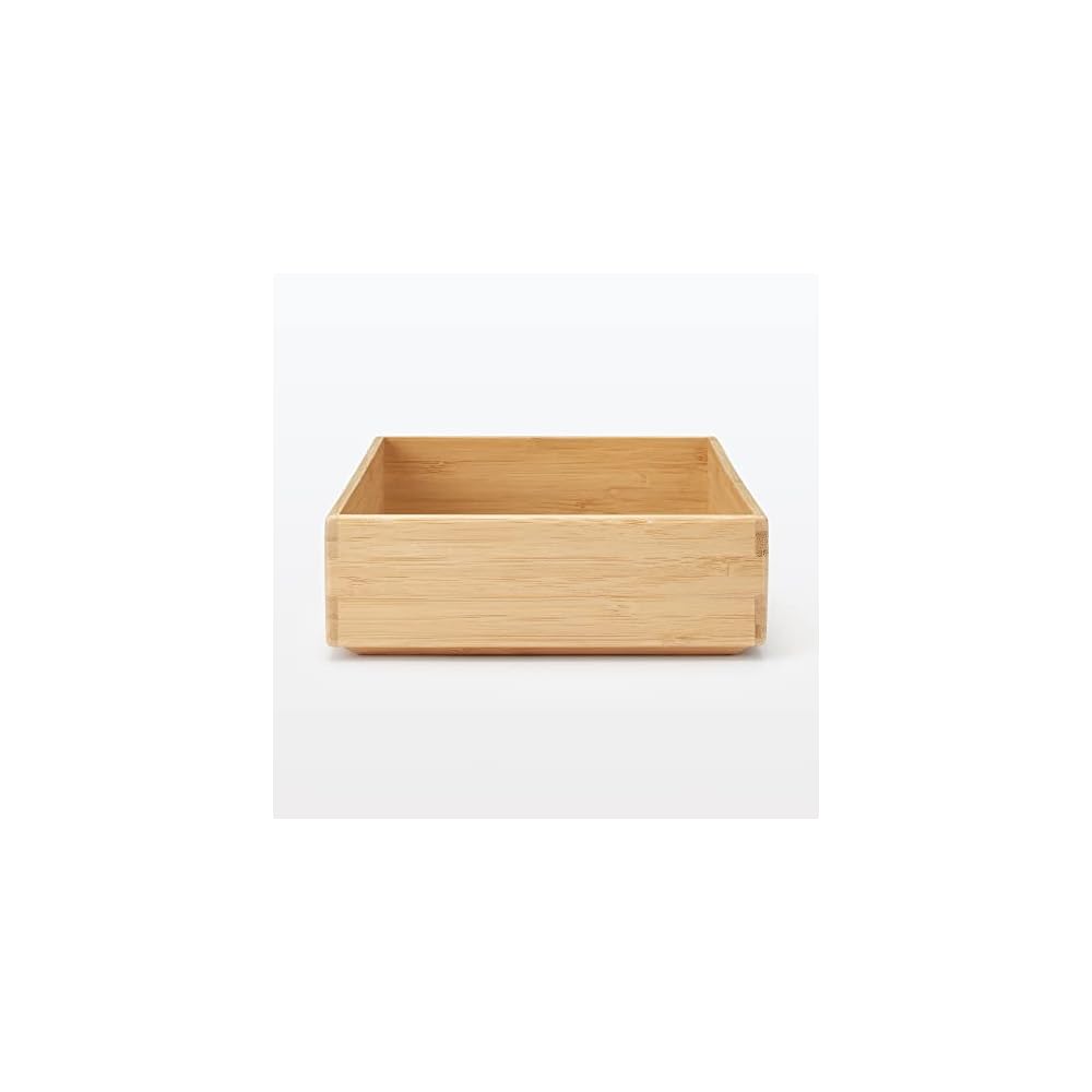 MUJI Stackable Bamboo Storage Box, Medium, 17cm (W) x 26cm (D) x 55cm (H), Item No. 12057888,