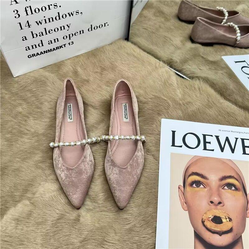 Korean Flat Shoes One-pedal Women's Shoes Non-slip Mary Jane Shoes 2025 Spring New French Xiaoxiangfeng Single Shoes