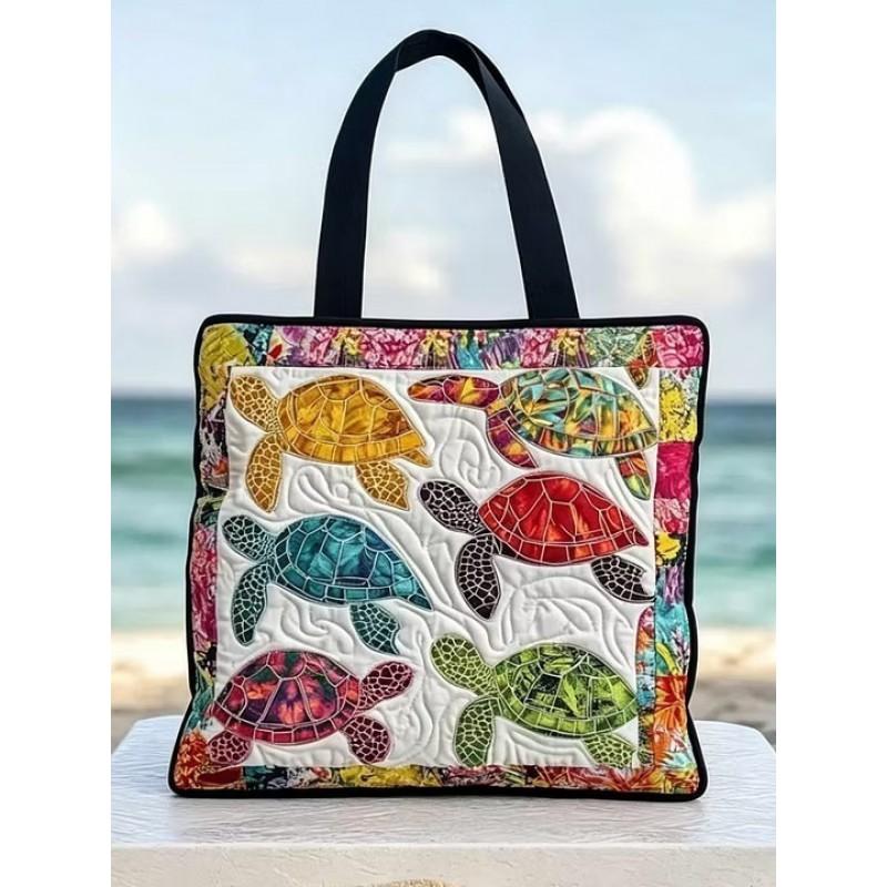 Animal Print Tote Bag - Shoulder Handbag With Zipper Pocket Daily Use Medium Size Street Style