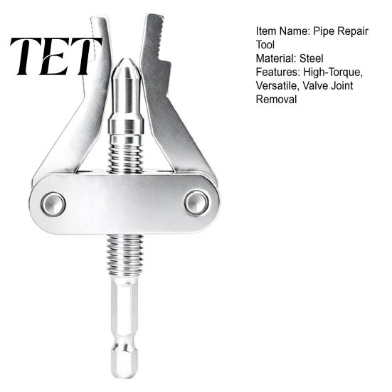 Shower Arm Extractor Broken Pipe Tool for 1/2 3/4 And 1 Inch Pipes, Hardened Steel Damaged Hex Shank Thread Remover with 1/4 Arms Valves PVC Plumbing