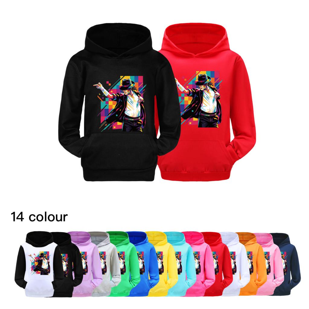 5712 Kids Boys Girls Singer Printed Hooded Pocket Long Sleeves Hoodies
