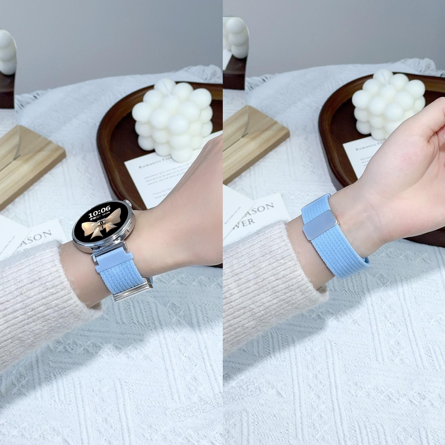 

22mm WatchBand For TicWatch Pro 3 Ultra GTX E2 S2 Pro X GTW Strap Replacement Elastic Nylon Loop Wristband Bracelet Correa 22mm watch band світло-синій колір