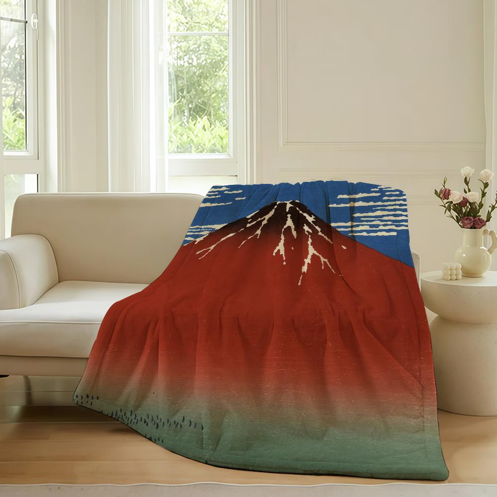 Art K Katsushika Hokusai Blanket Warm Soft Suitable For Bedroom Sofa Bed Living Room Office Travel Camping Gifts