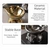 Anti-Spill Ceramic Cat Bowl Cat Shaped Cat Water Bowl Elevated Pet Food Feeder  Cat Drinking