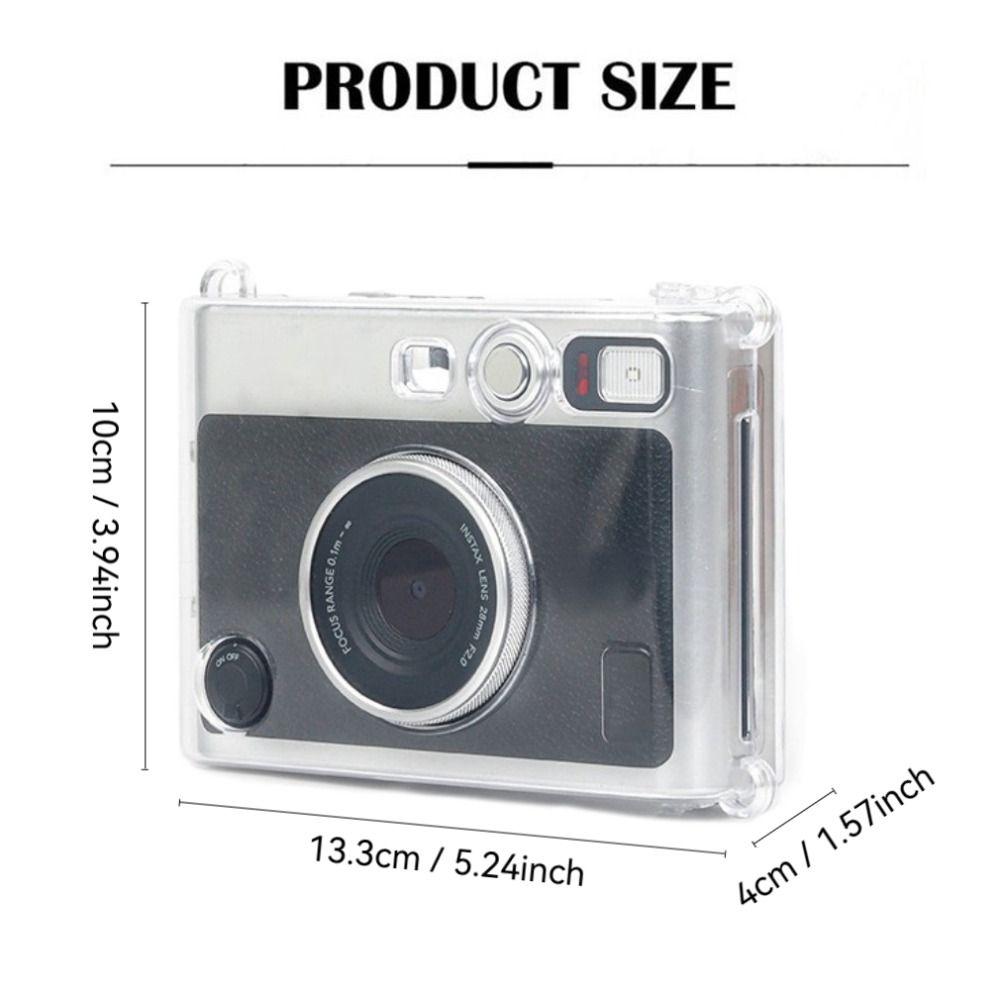 Transparent Instant Camera Case Crystal Wear Resistant Carrying Case Shockproof Portable for Fujifilm Instax Mini EVO