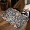 W-William Morris Strawberry Thief Floor Mat Suitable For Living Room Kitchen Bathroom Non-slip Mat Household Foot Mat