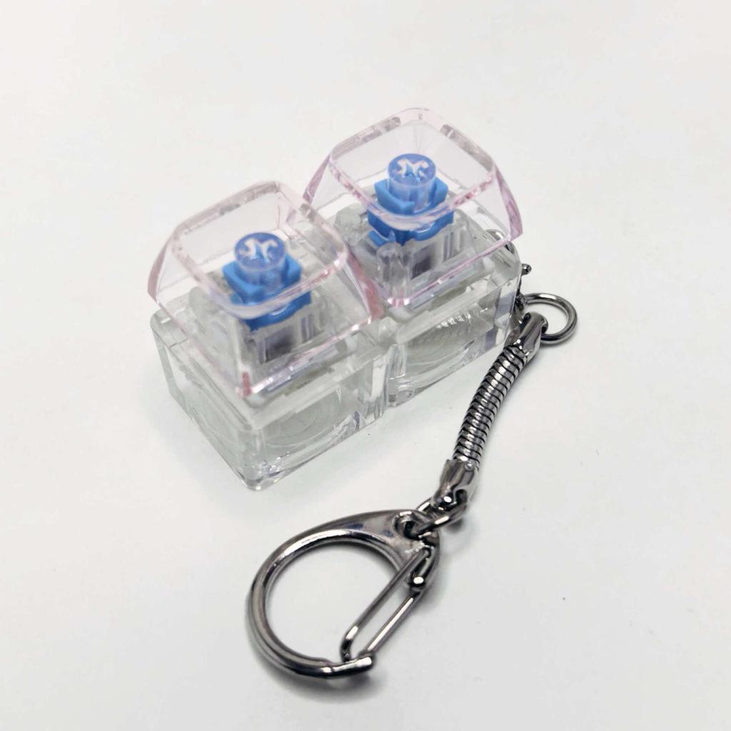 Cross-Border High-Clarity PC Mechanical Switch Tester Keychain - 3.4-Key Squeeze Fun Decompression Pendant