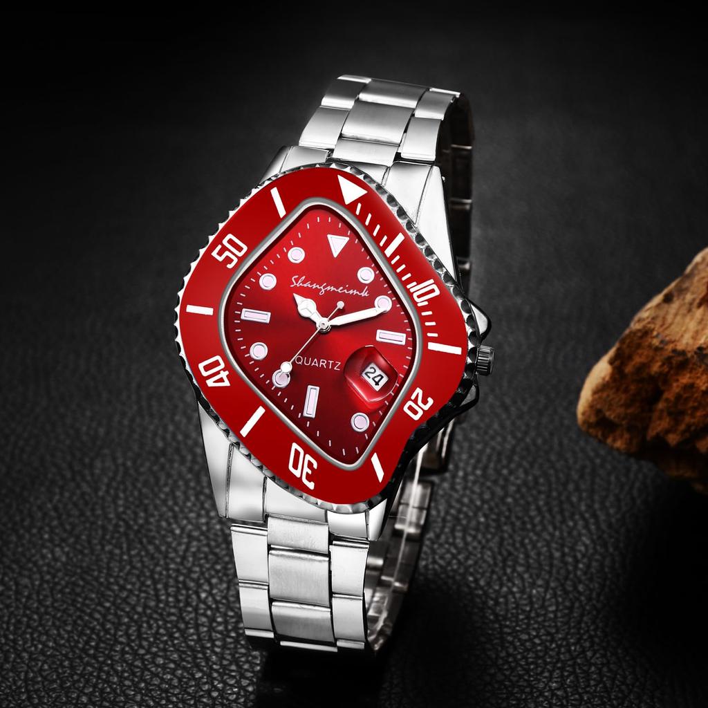 Vodotěsné analogové nerezové doplňky Vánoční dárek Pánský řemínek k hodinkám, Jednoduchý, Stylový, Stříbrný, Pánský - Den otců, Valentýn,