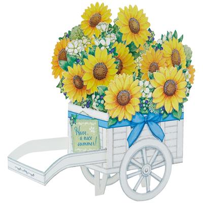 Sanrio Message Card Summer Card Sunflower Flower Cart Blahopřání Lze poslat do zámoří JSP SANRIO 111112 49-3